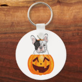 Frenchie Halloween Sleutelhanger (Voorkant)