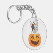 Frenchie Halloween Sleutelhanger (Voorkant Links)