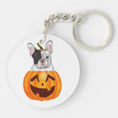 Frenchie Halloween Sleutelhanger (Achterkant)