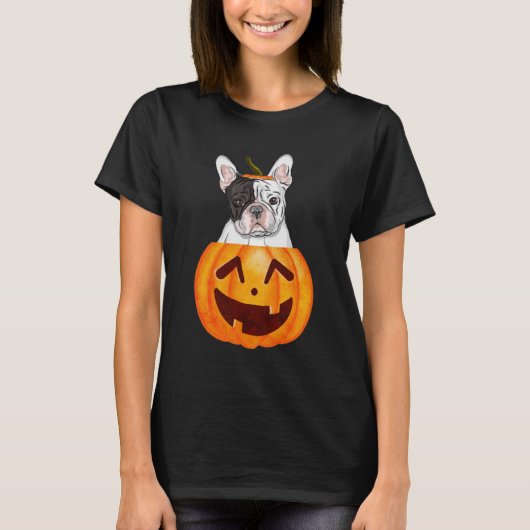 Frenchie Halloween T-Shirt (Voorkant)