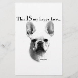 Frenchie Happy Face Briefpapier