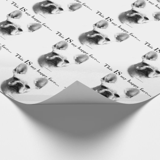 Frenchie Happy Face Cadeaupapier (Hoek)