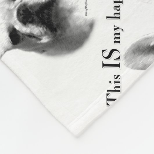 Frenchie Happy Face Fleece Deken (Hoek)