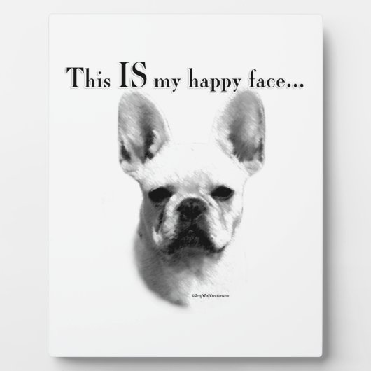 Frenchie Happy Face Fotoplaat (Voorkant)
