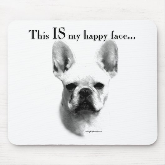 Frenchie Happy Face Muismat (Voorkant)