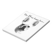 Frenchie Happy Face Notitieblok (Linkerzijde)