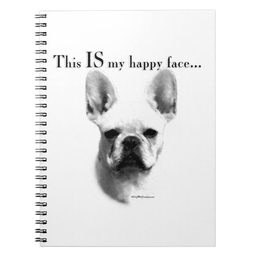 Frenchie Happy Face Notitieboek (Voorkant)