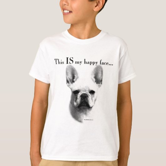 Frenchie Happy Face T-shirt (Voorkant)