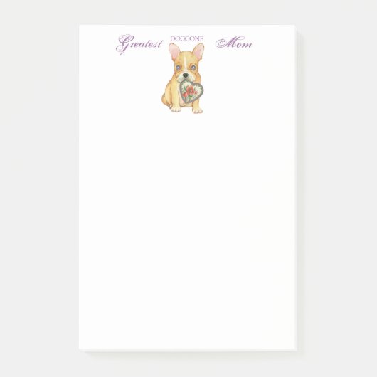 Frenchie Heart mama Post-it® Notes (Voorkant)