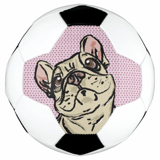 Frenchie Hearts Voetbal (Voorkant)