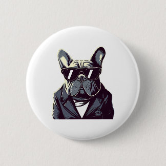 Frenchie Het Feest Man Ronde Button 5,7 Cm
