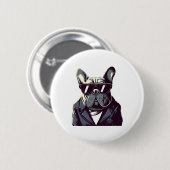 Frenchie Het Feest Man Ronde Button 5,7 Cm (Voorkant /achterkant)