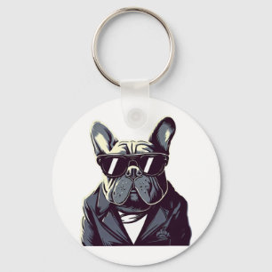 Frenchie Het Feest Man Sleutelhanger