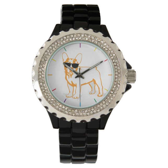 Frenchie Hoeleljoe Horloge (Voorkant)