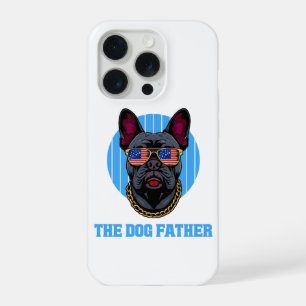 Frenchie Hond Papa De Hond Vader Patriottisch Cade iPhone 15 Pro Case
