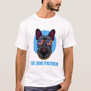 Frenchie Hond Papa De Hond Vader Patriottisch Cade T-shirt