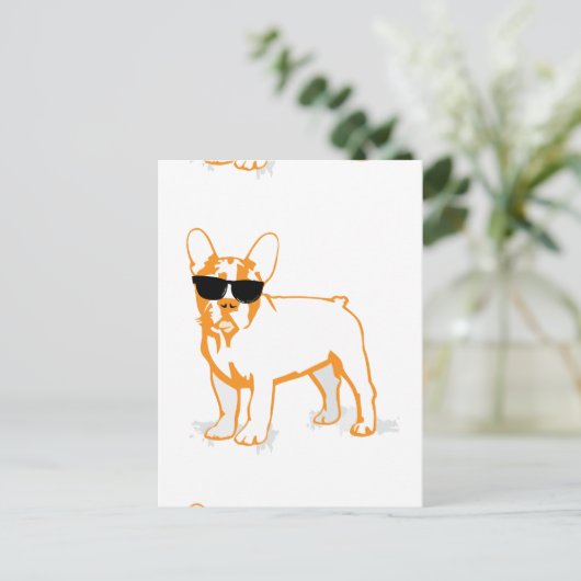 Frenchie Howlelu Briefkaart (Staand voorkant)
