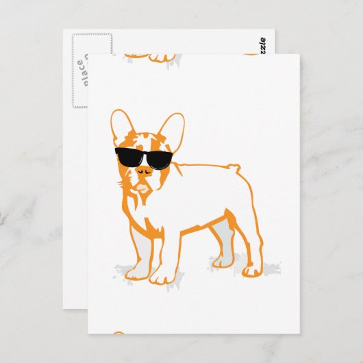 Frenchie Howlelu Briefkaart (Voorkant / Achterkant)
