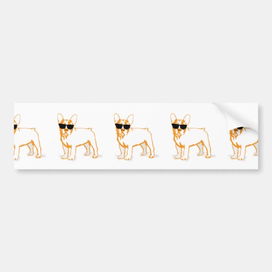 Frenchie Howlelu Bumpersticker (Voorkant)