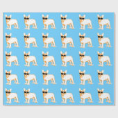 Frenchie Howlelu Cadeaupapier (Vlak)