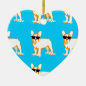 Frenchie Howlelu Keramisch Ornament (Voorkant)