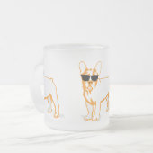 Frenchie Howlelu Matglas Koffiemok (Voorkant links)