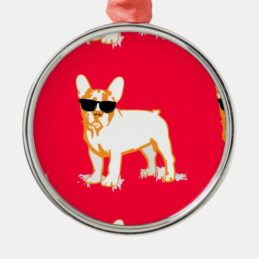 Frenchie Howlelu Metalen Ornament (Voorkant)