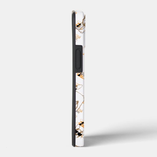 Frenchie Howlelu Oranje Pattern Case-Mate iPhone Case (Achterkant / Rechts)