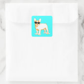 Frenchie Howlelu Vierkante Sticker (Tas)
