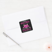 Frenchie Ik heb borstkankercadeau voor Hondenliefh Vierkante Sticker (Envelop)