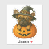 Frenchie in Pumpkin Sticker (Vel)