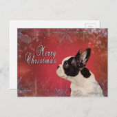 Frenchie-kerstkaart Feestdagenkaart (Voorkant / Achterkant)