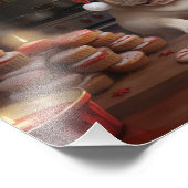 Frenchie Kerstkoekjes Feestelijke vakantie Foto Afdruk (Hoek)