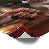 Frenchie Kerstkoekjes Feestelijke vakantie Poster (Hoek)