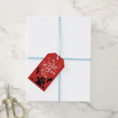 Frenchie Kerstmis Cadeaulabel (Met Touw)