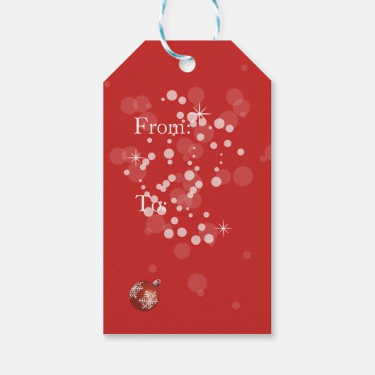 Frenchie Kerstmis Cadeaulabel (Achterkant)