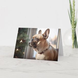 Frenchie Kerstmis Feestdagen Kaart
