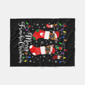 Frenchie Kerstmis Franse Bulldog Xmas Party 1 Fleece Deken (Voorkant (Horizontaal))