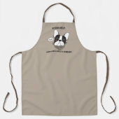 Frenchie Kitchen Help Apron - Bruin Schort (Voorkant)
