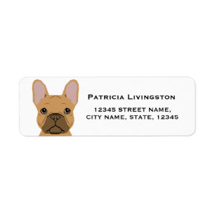 Frenchie-label retouradres etiket