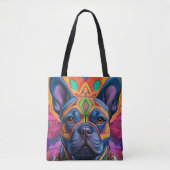 Frenchie Leuke Verjaardagsfantasie Tote Bag (Voorkant)