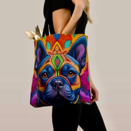 Frenchie Leuke Verjaardagsfantasie Tote Bag