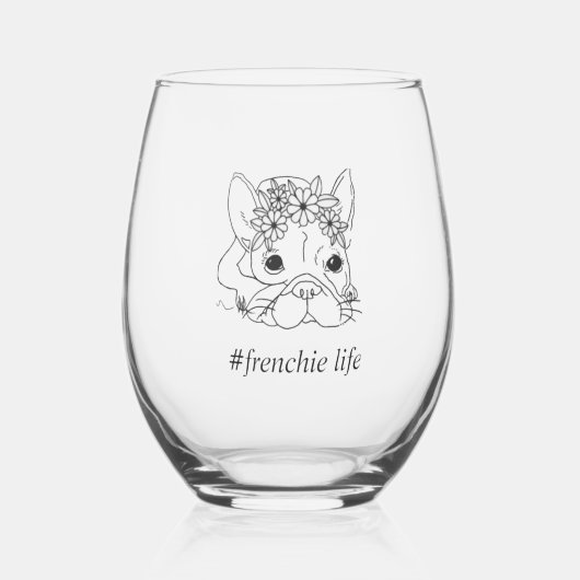 #FRENCHIE LEVEN 16oz STEMLESS WIJNGLAS Zonder Voet (Voorkant)