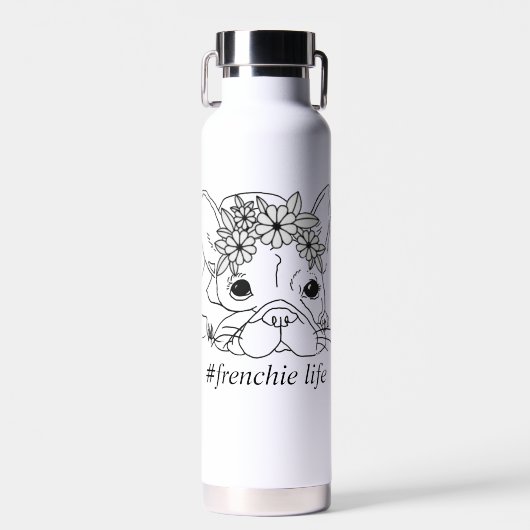 #FRENCHIE LIFE vacuüm geïsoleerde 22oz fles (Voorkant)