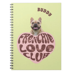 Frenchie Love Club   Op maat gemaakte foto en naam Notitieboek