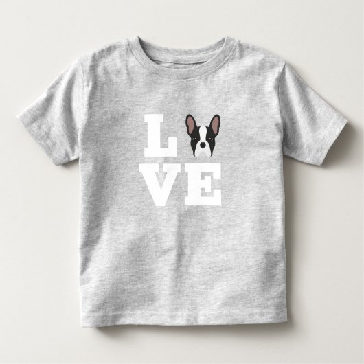 Frenchie Love | Cute French Bulldog Kinder Shirts (Voorkant)