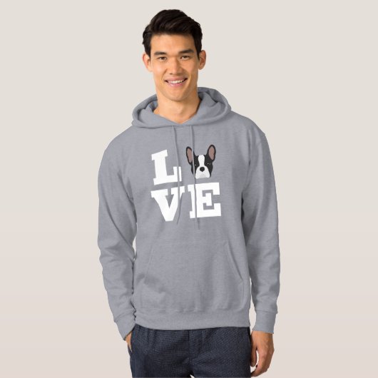 Frenchie Love French Bulldog Hoodie (Voorkant volledig)