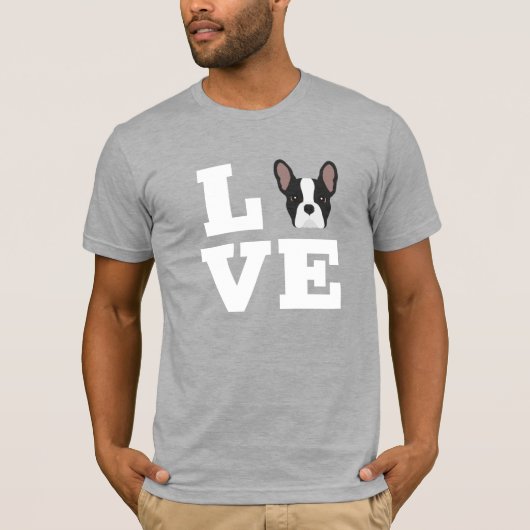 Frenchie Love French Bulldog T-shirt (Voorkant)
