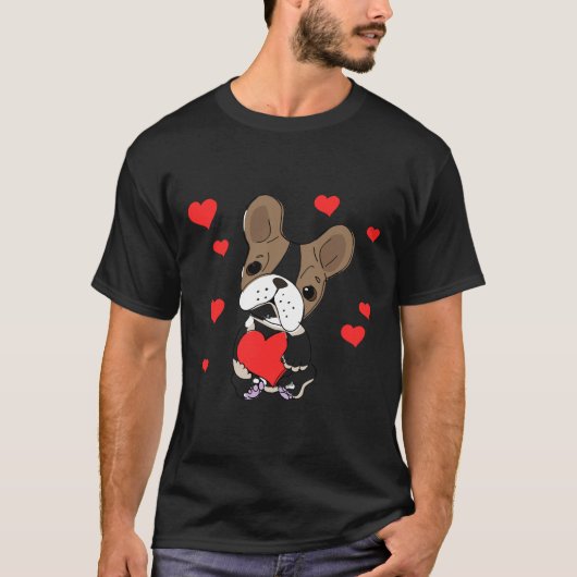 Frenchie Love French Bulldog T-shirt (Voorkant)