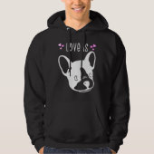 Frenchie Love is een Franse Bulldog Schattige Love Hoodie (Voorkant)